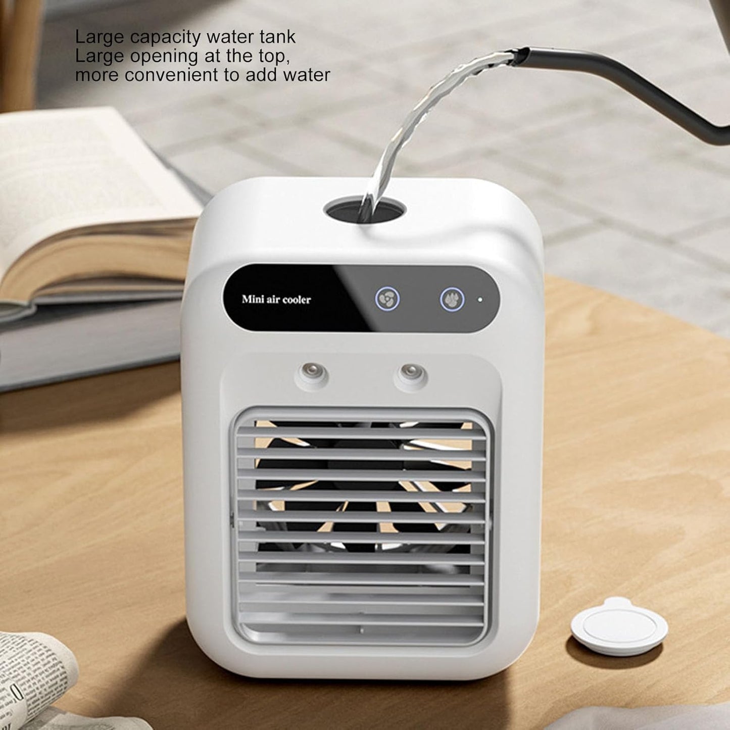  Climatiseur Portable 500 Ml, 2 Vitesses, Brume Froide, Pulvérisation Longue Durée De 10 Heures, Refroidisseur D'air Et Humidificateur