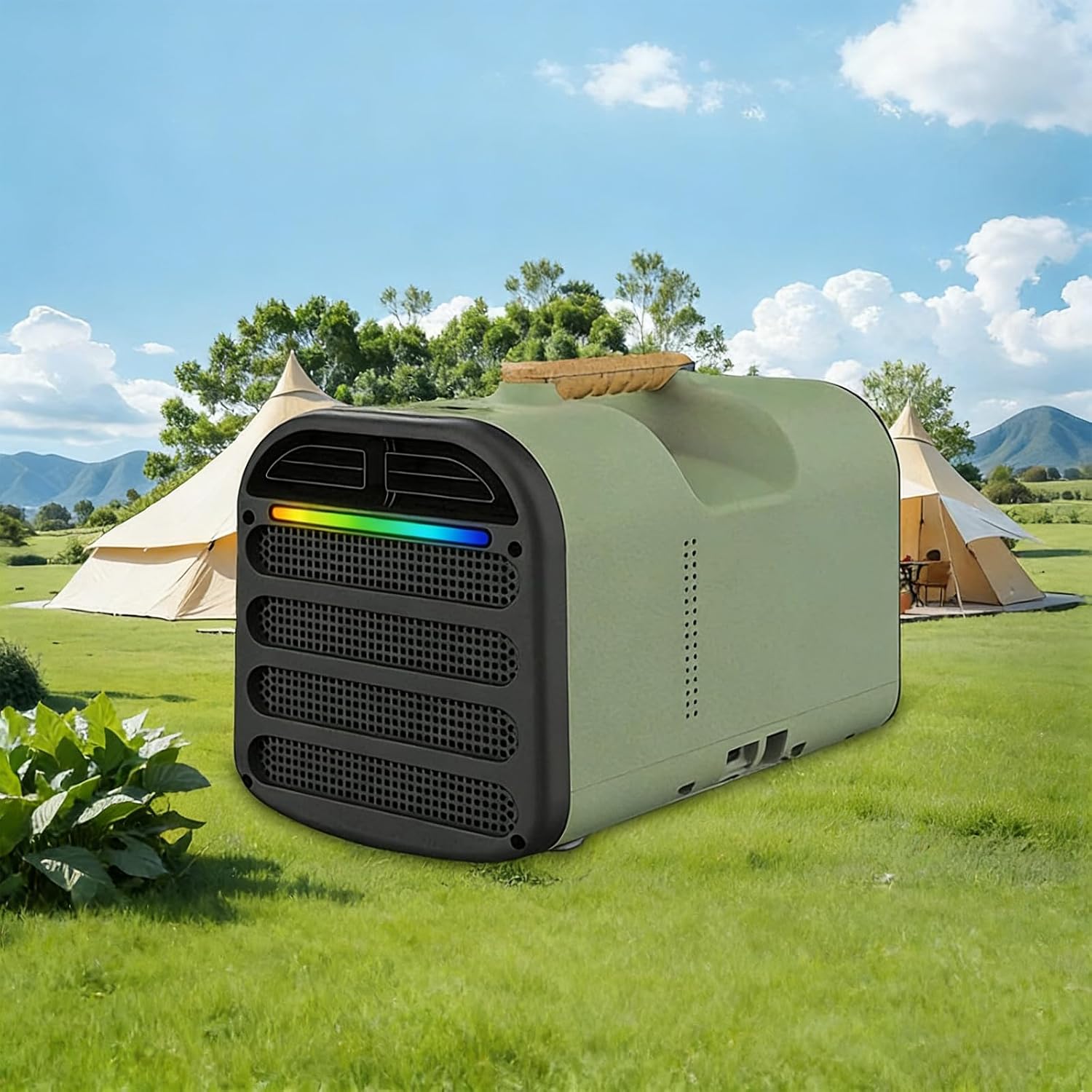 Unité Compacte De Climatisation Portable, 4500 BTU Refroidissement Silencieux Pour Les Petites Pièces, Contrôle Tactile, Pas D'installation, Idéal Pour Les Dortoirs Appartements Et Camping