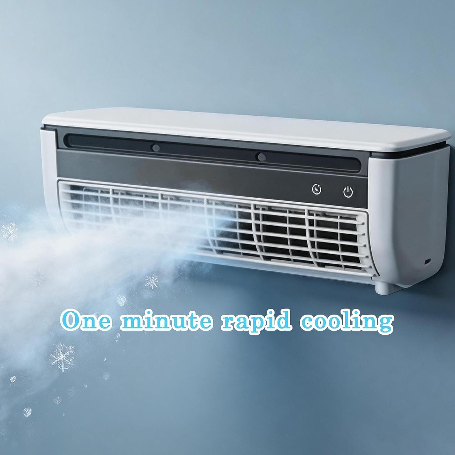  Mini Climatiseur Mobile Refroidisseur D'Air 3 Vitesses De Ventilateur Pas D'Installation, Refroidissement Silencieux Pour Camping-Car, Chambre, Bureau, Camping (Blanc)