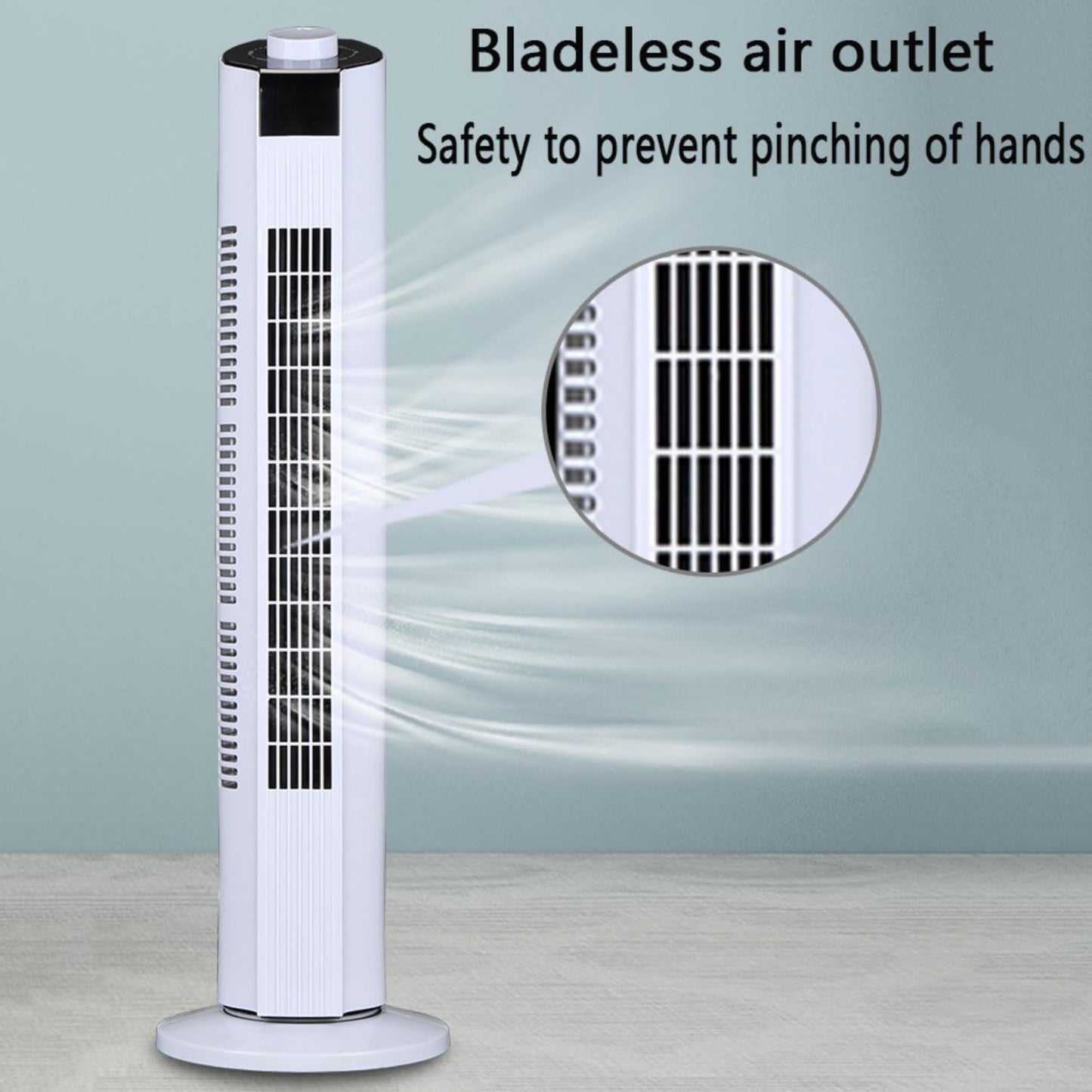  Ventilateur De Tour, Refroidisseur D'air De Chambre à 3 Vitesses Avec 60 Oscillation, Minuterie 12H, Affichage LED, Ventilateur De Stand-up électrique Silencieux Sans Lame Pour Le Bureau à Domicile