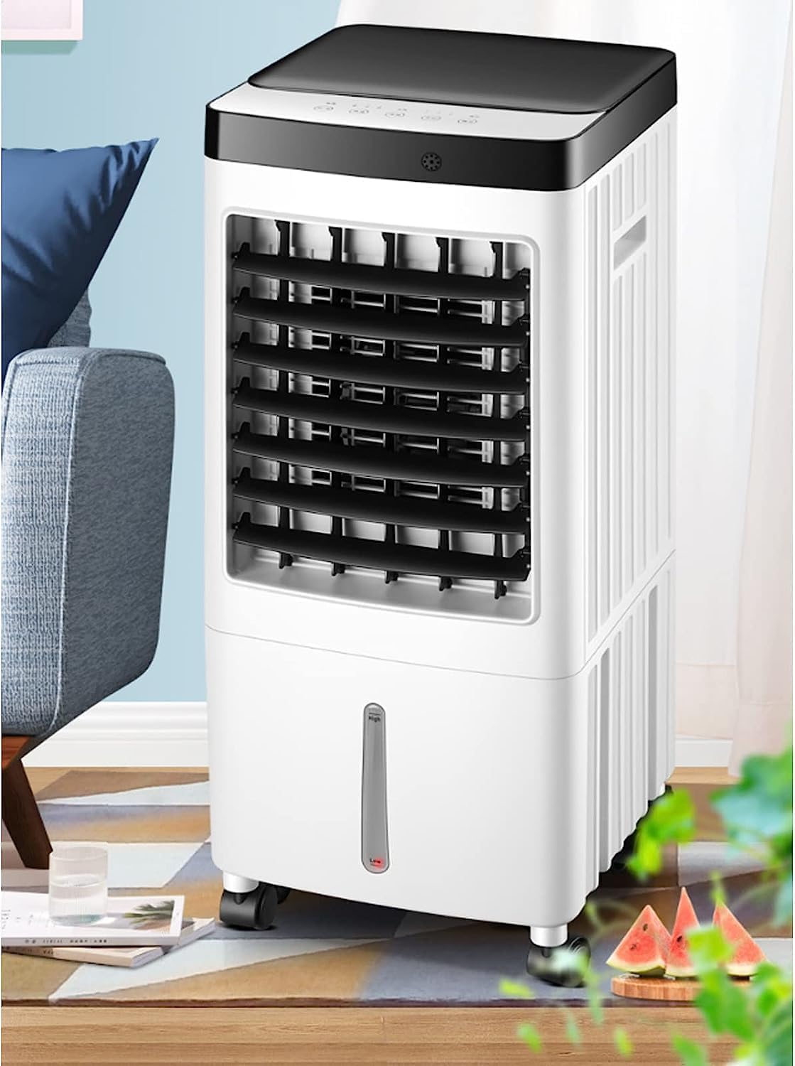 GENERIC Refroidisseur D'air évaporatif Portable, Réservoir De 10L, Ventilateur 3 En 1 Avec 3 Vitesses Et Oscillation à 60 °.Refroidisseur Compact écoénergétique Pour Le Bureau à Domicile.Fonction D'opération