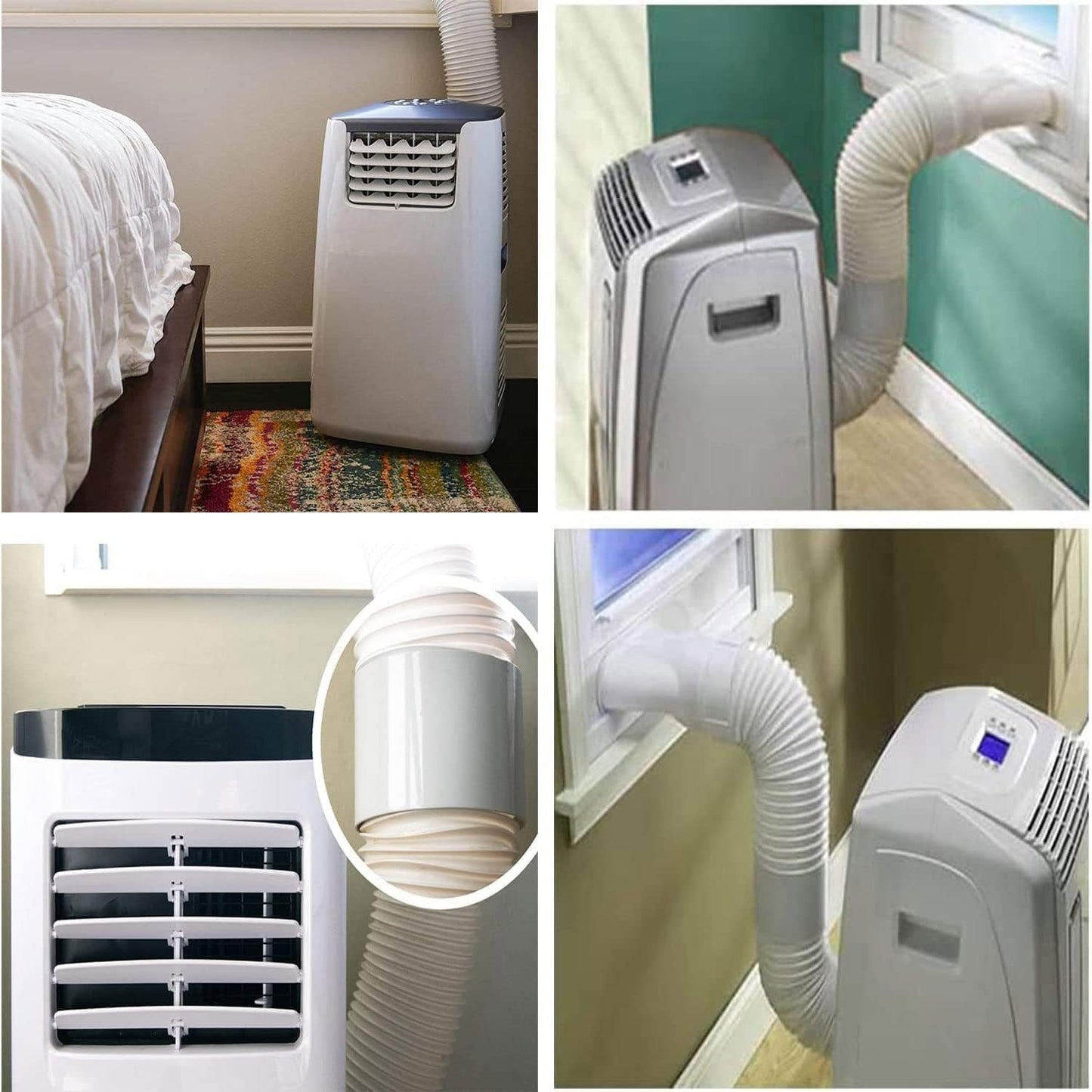  Adaptateur De Tuyau D'échappement Climatiseur Ø130mm,Climatiseur Adaptateur De Tuyau De Fenêtre,Pour Climatisation,Déshumidificateur,Sèche Linge