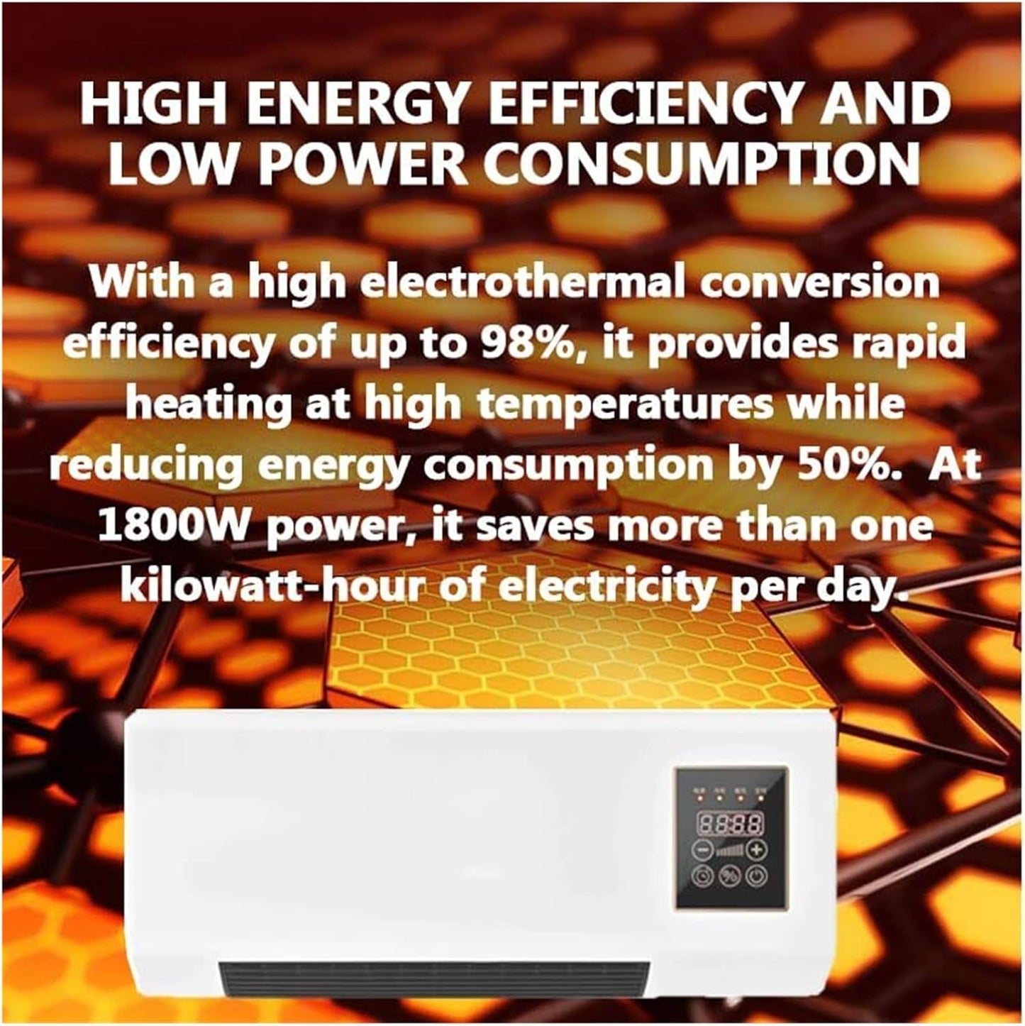  Air Conditionérateur Mur Et Table, Chauffage Refroidissement 60W, Calme <45dB, Télécommande, Compact Pour Chambre De Bureau, Efficacité énergétique, Flux D'air Chaud Et Froid, Facile à Installer
