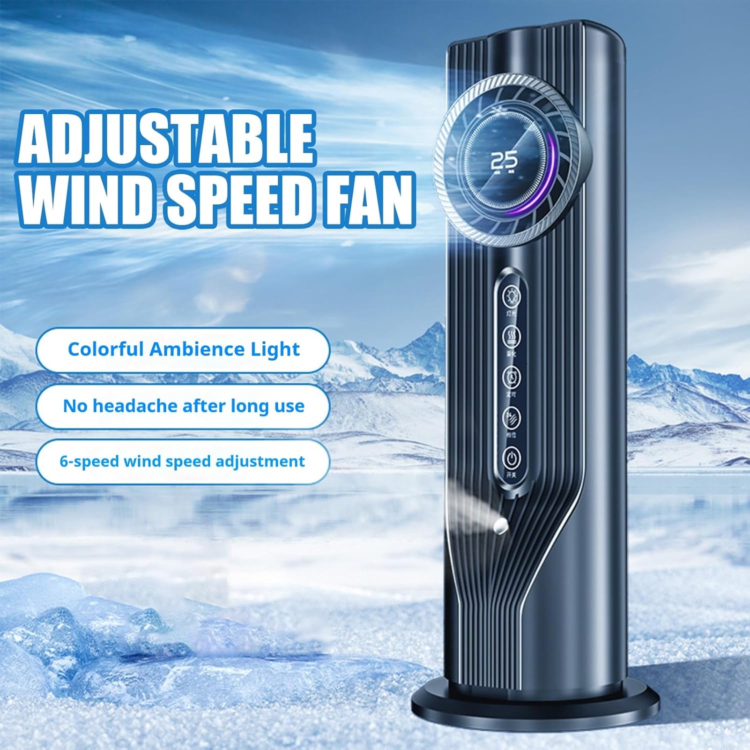  Climatiseur Mobile Sans Évacuation, Rafraichisseur D'Air Silencieux, Ventilateur Colonne Sans Lame, Climatiseur Portable Pour Chambre, Ventilateur De Table, Refroidisseur D'Air Gris Argent