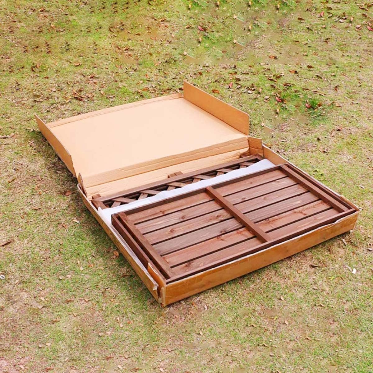  Housse En Bois Massif Pour Climatiseur - Écran De Protection Pour Pompe à Chaleur - Obturateur Multifonction - Poubelle Et Support De Fleurs - Grille AC D'extérieur