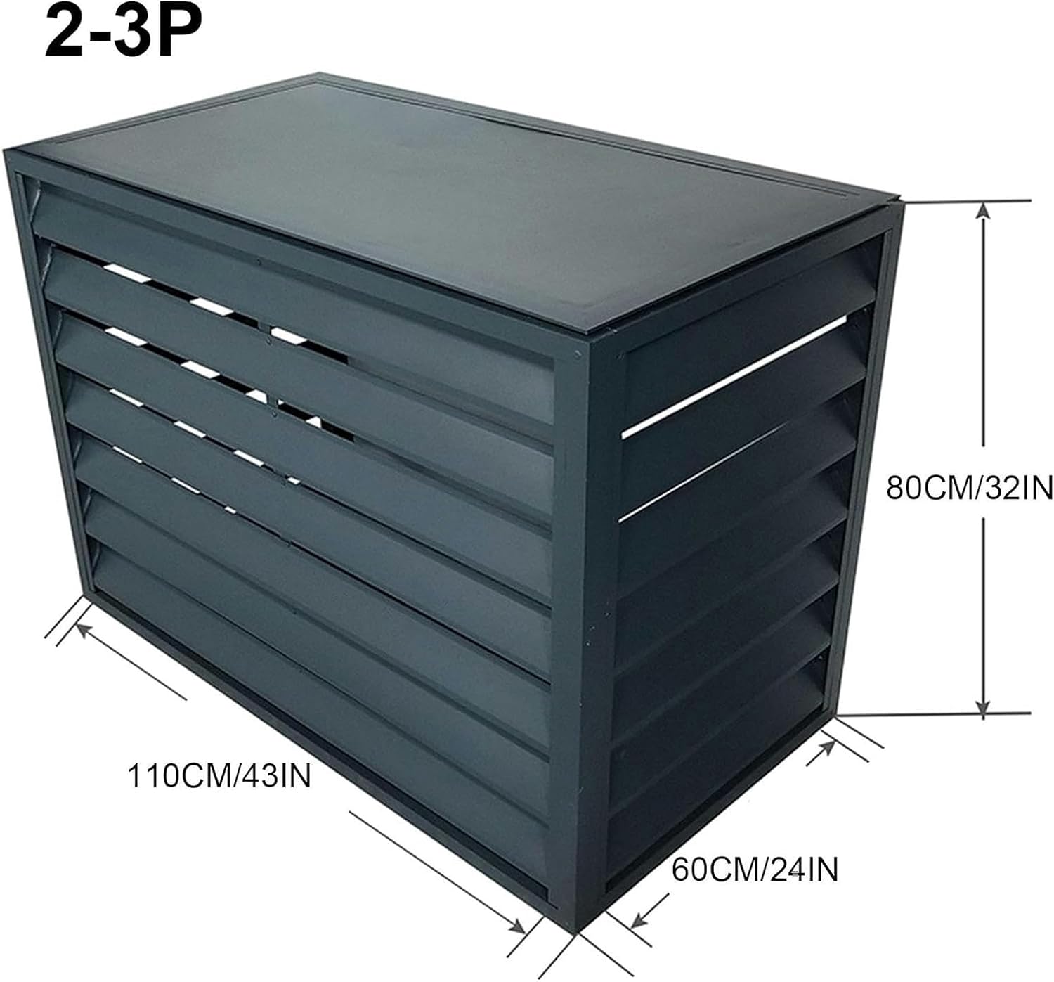  Housse De Climatisation En Aluminium Durable Pour Climatiseurs Et Pompes à Chaleur Pour Unités Extérieures, Protection Contre Les Intempéries, Idéale Pour Les Systèmes Mini Split