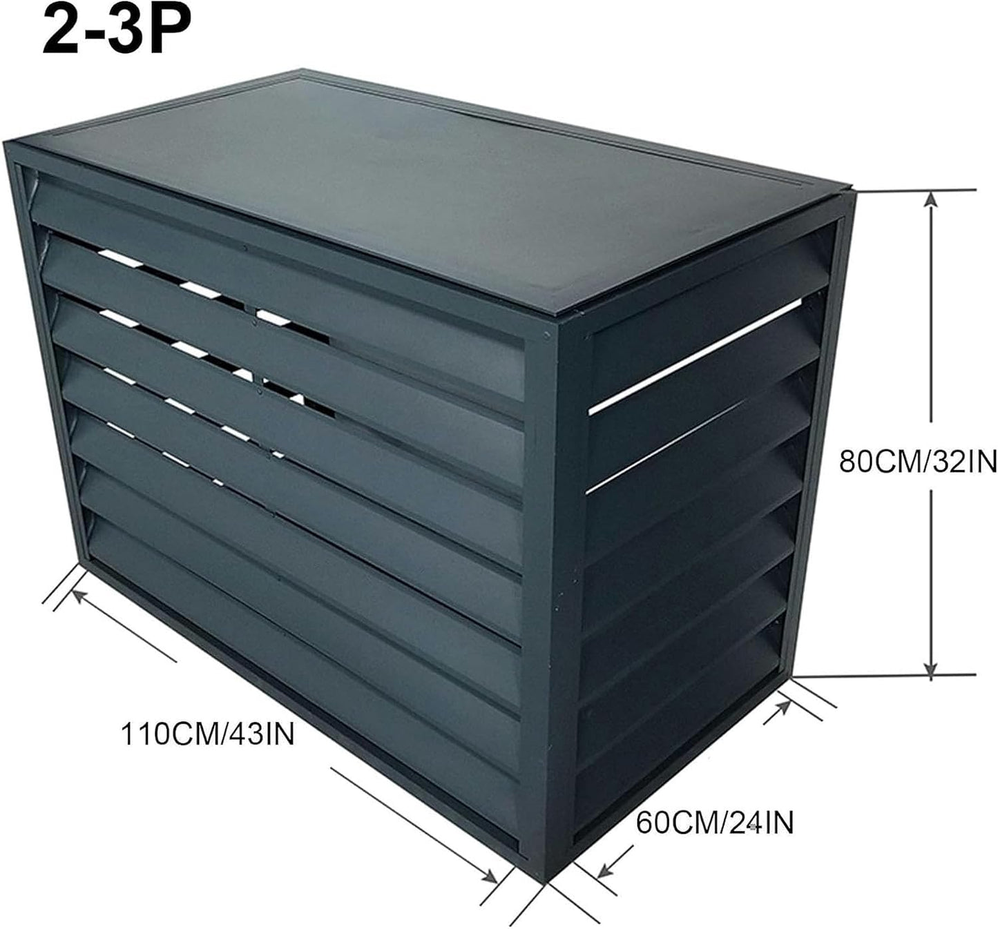  Housse De Climatiseur En Aluminium Et Bouclier De Pompe à Chaleur, Clôture De Protection Extérieure Pour Mini Climatiseur Séparé, Housse Extérieure Résistante Aux Intempéries, Solution Cachée Pour