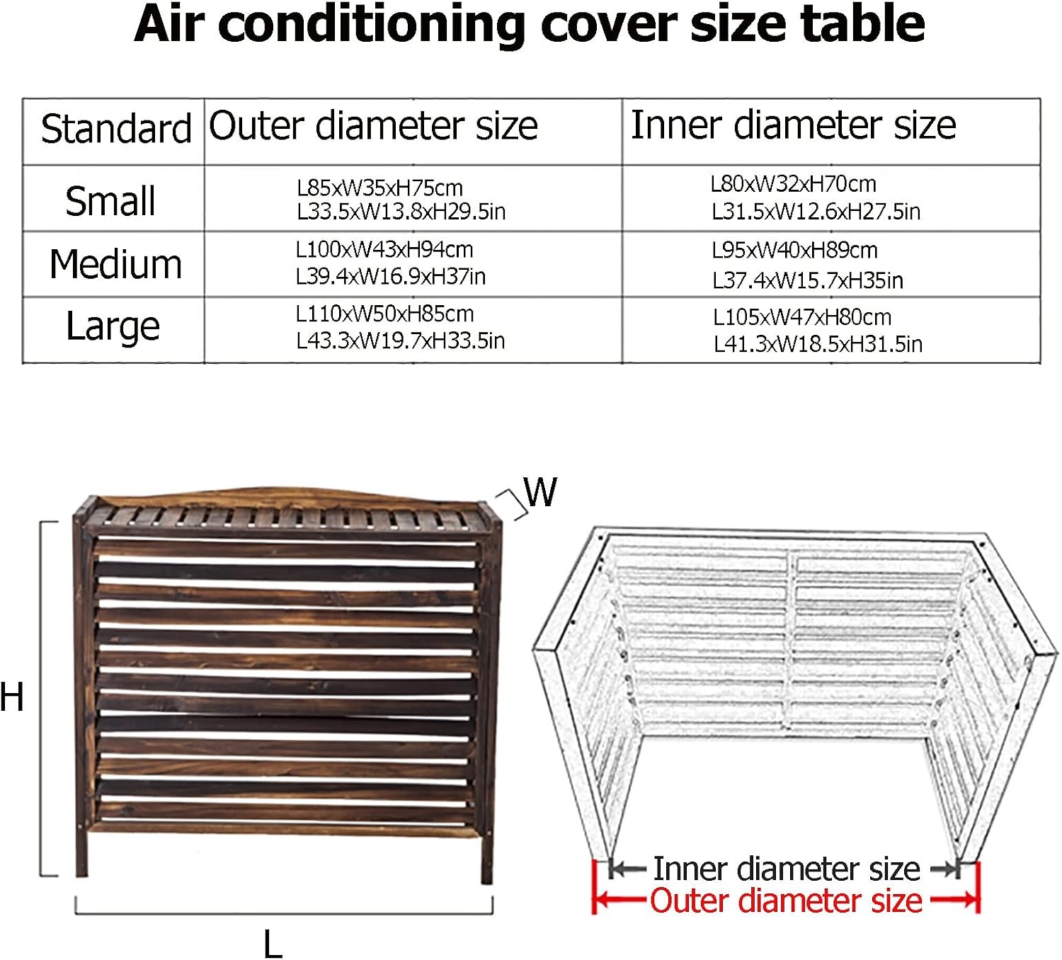  Housse De Protection Pour Climatiseur Extérieur – Clôture En Bois Et Support De Fleurs En Bois Massif Pour Climatisation Extérieure