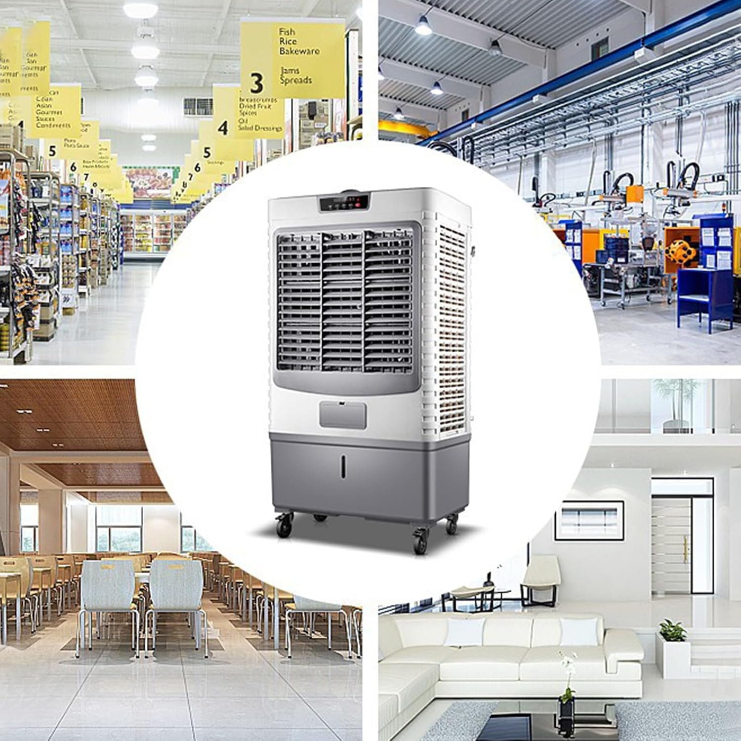  Climatiseurs Portables 3 En 1, Refroidisseur D'air Par Évaporation Avec Minuterie Intelligente Et Réservoir D'eau, Ventilateur De Refroidissement D'air Pour Intérieur Et Extérieur