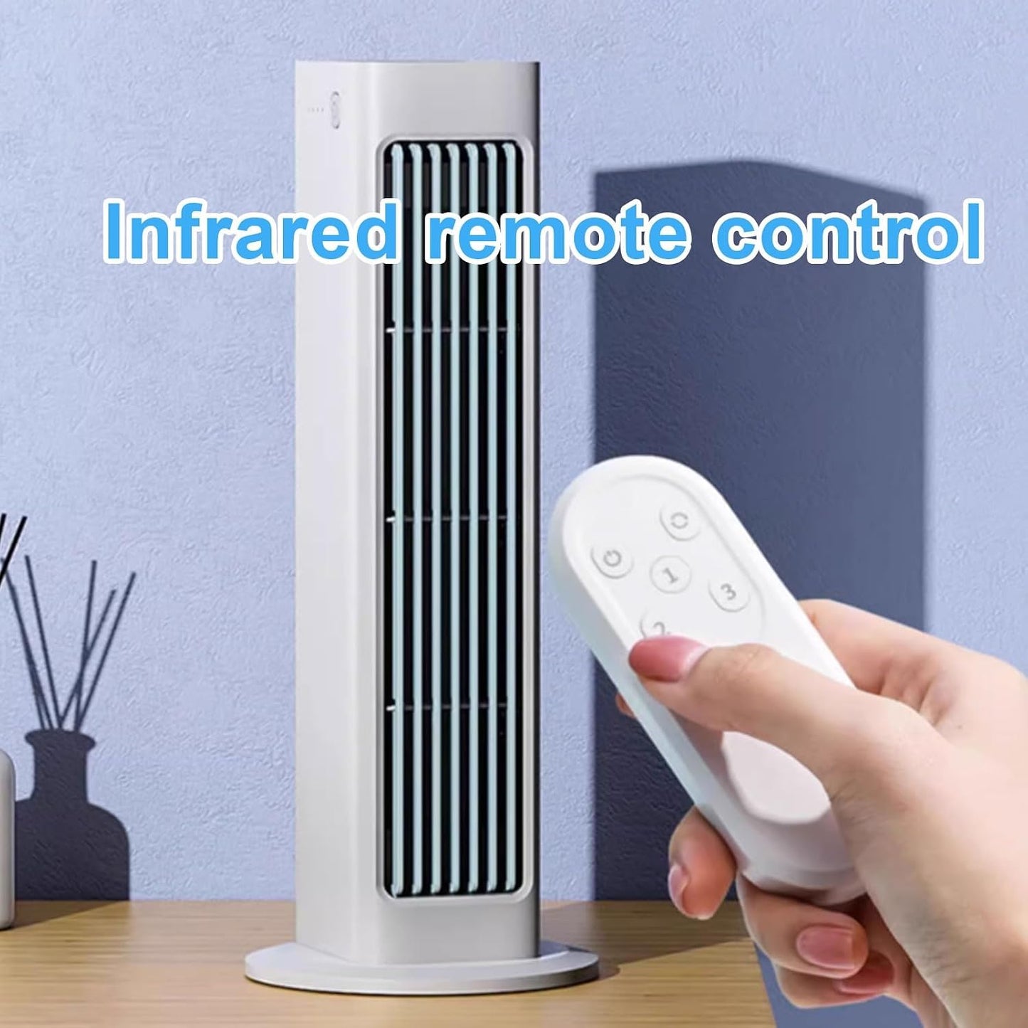 GENERIC Ventilateur De Refroidisseur D'air Portable Avec Télécommande, Conception Sans Lame, 3 Vitesses Et 60 Oscillation Pour Le Bureau De Chambre, Pas De Fenêtre Nécessaire, Refroidissement Silencieux