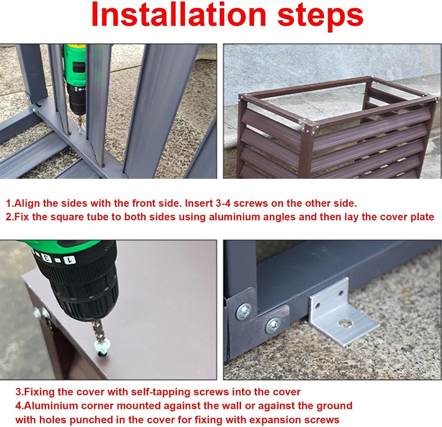 GENERIC Housse De Protection En Aluminium Pour Climatiseur - Étanche - Pour Pompe à Chaleur Extérieure - Pour Mini Systèmes Divisés - Réduit La Rouille Et Les Dommages