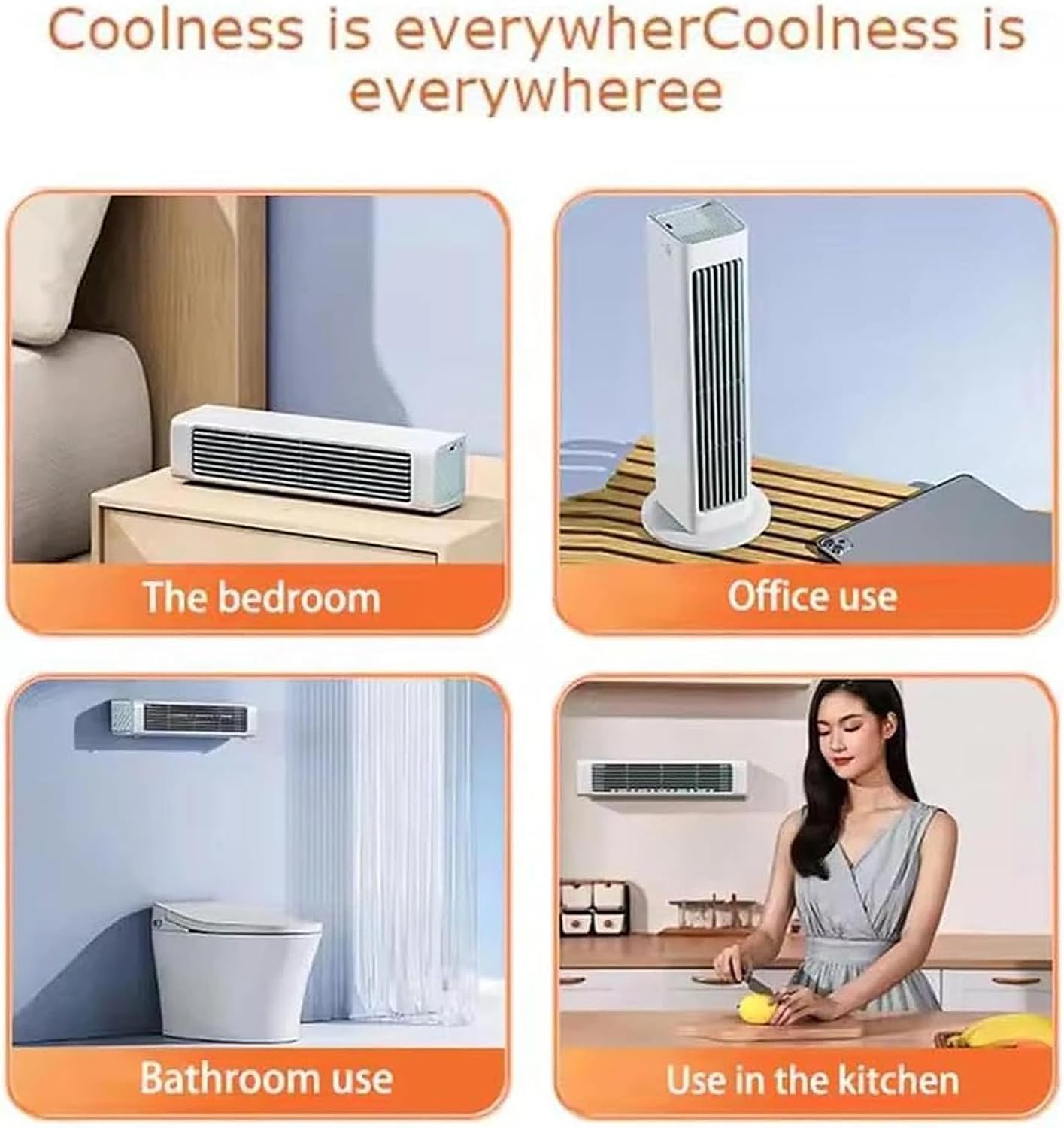  Ventilateur De Refroidissement Portable à 3 Vitesses, Refroidisseur D'air Mural Sans Fil Avec Autonomie 24H, Climatisation Personnelle Silencieuse Pour Bureau De Chambre à Coucher Bureau Voiture Burea