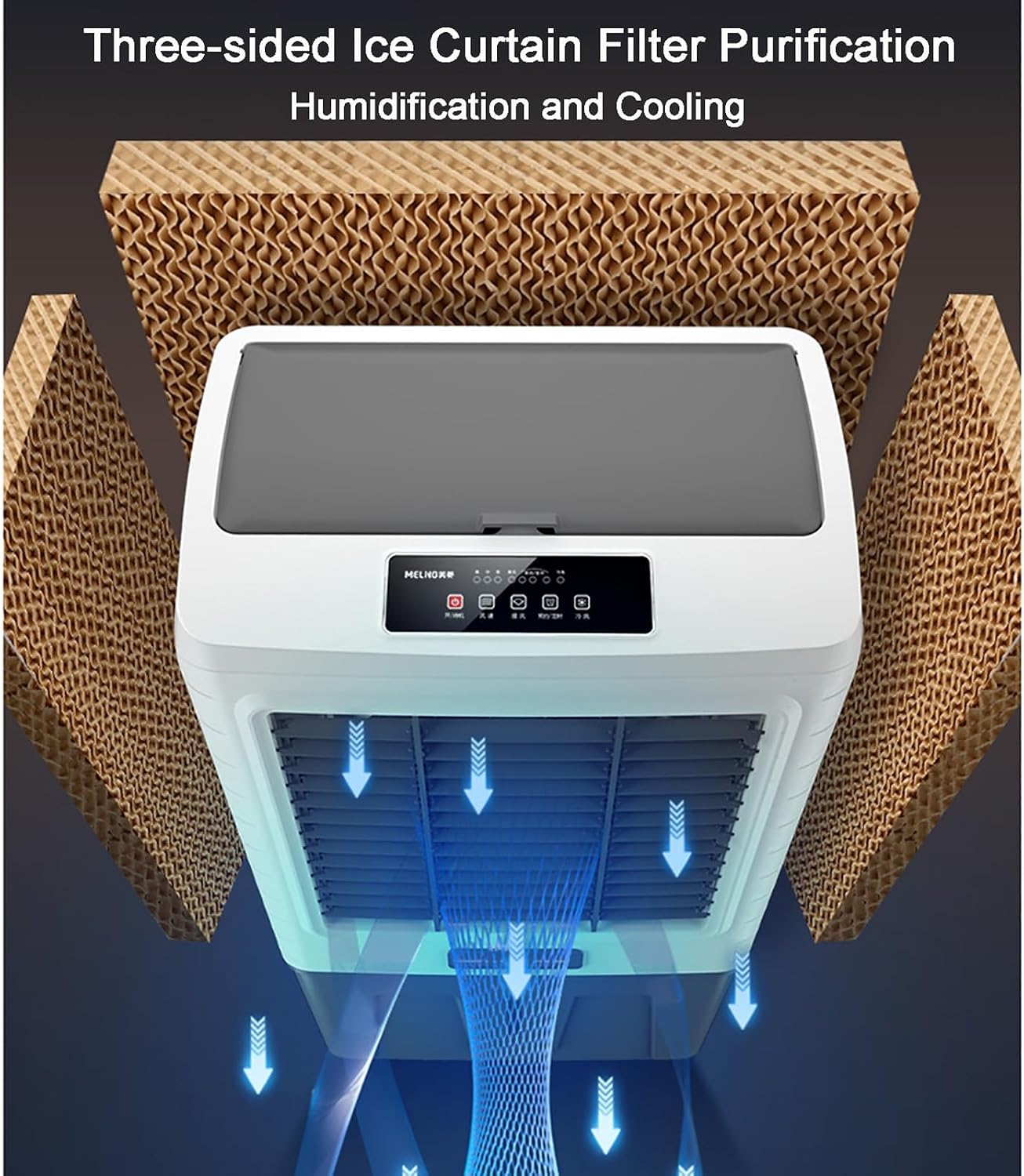 GENERIC Refroidisseur D'air évaporatif Portable Avec Grand Réservoir D'eau Pour Rafraîchir La Pièce, économe En énergie Et Silencieux Pour Le Bureau à Domicile