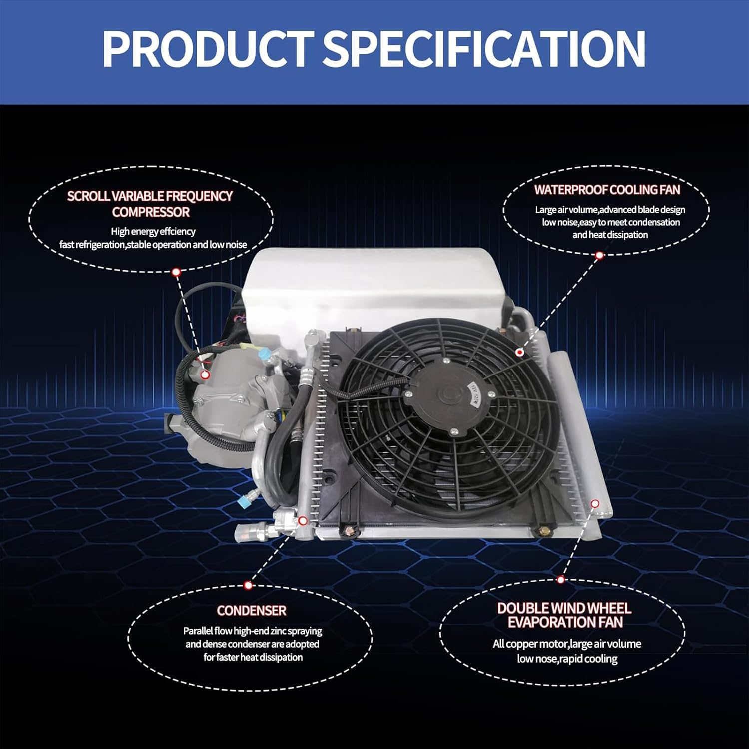 GENERIC Climatiseur De Toit – Toutes Saisons, Télécommande, Design Fin, Double Refroidissement/chauffage Pour Camions, Camping-cars, Camping-cars