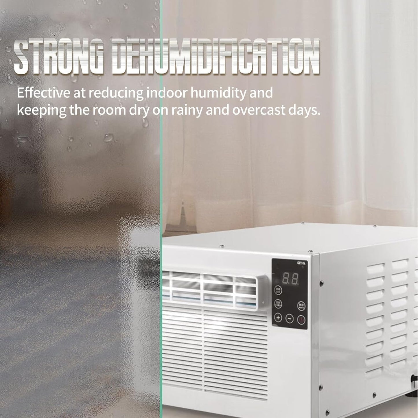  Portable AC Unit 1876 BTU, Mini Climatiseur Silencieux Avec Déshumidificateur, Ventilateur De Refroidissement Efficace Sur Le Port Pour Chambre à Coucher, Dortoir, Bureau, Location