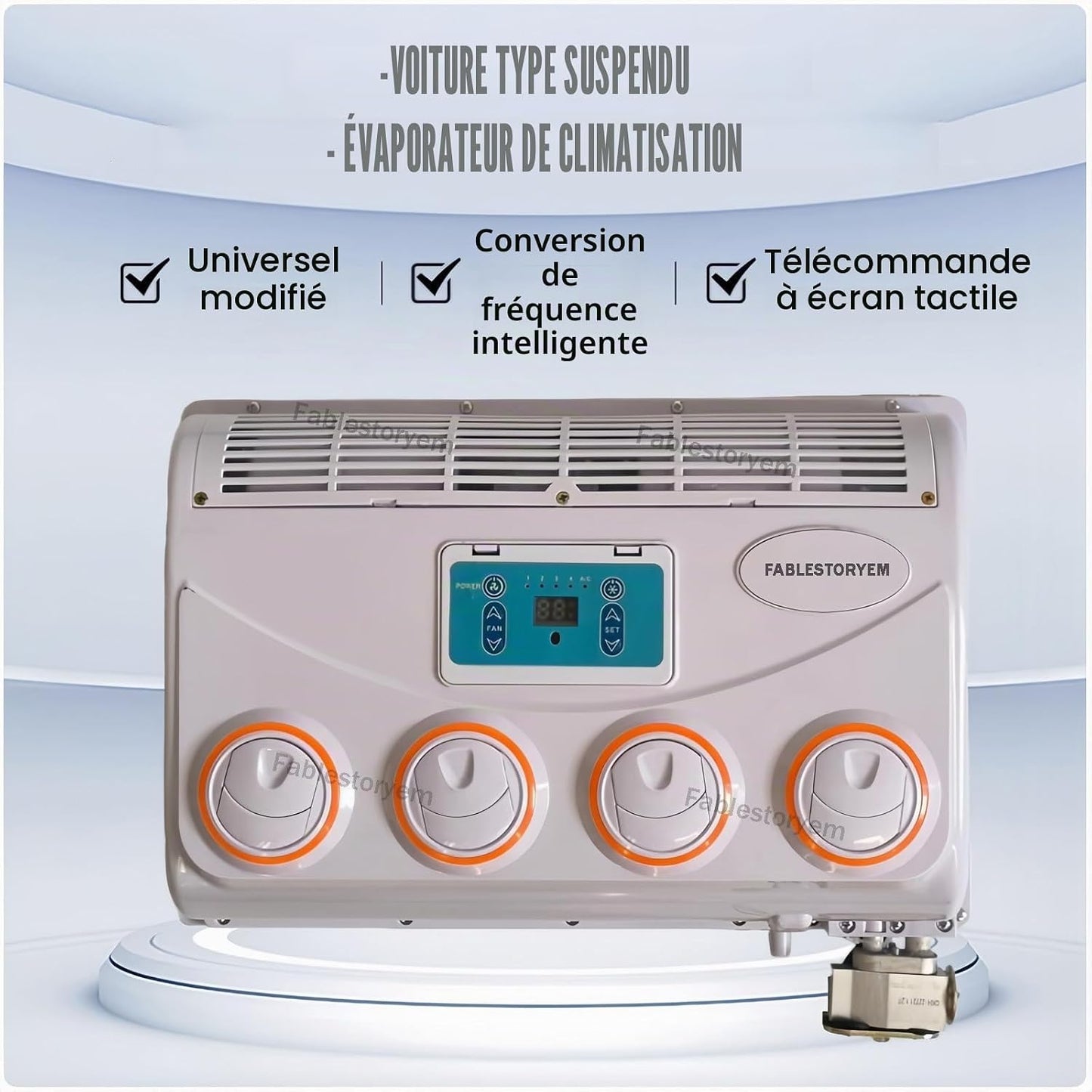 GENERIC Climatiseur Portable CC Pour Camping-cars Et Camions, Léger Et Installation Facile, Unité De Refroidissement 12 V/24 V à Haute Efficacité énergétique