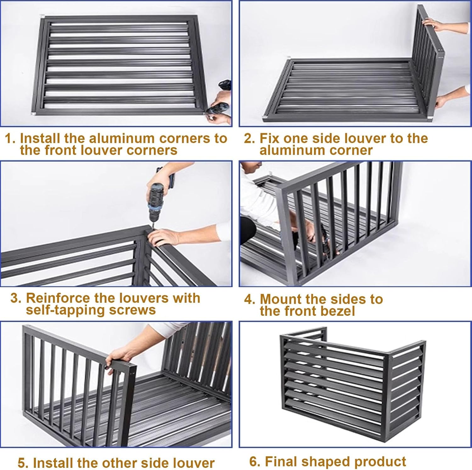 GENERIC Housse En Aluminium Pour Climatiseur – Protection Extérieure Pour Pompes à Chaleur Et Unités De Climatisation – Bouclier D'hiver Complet – Matériau Blanc Pour Une Utilisation En Intérieur/extérieur