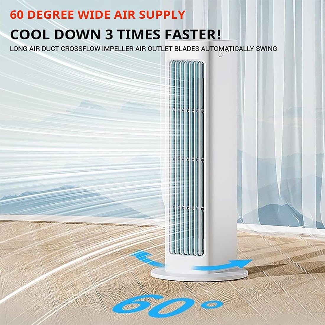  Climatiseur Portable Breeza Pro 2.0 Original, Climatiseur, Installation Sans Perçage, 3 Vitesses, Ultra Silencieux Et Écoénergétique, Pour Chambre, Bureau (Blanc,Rechargeable)