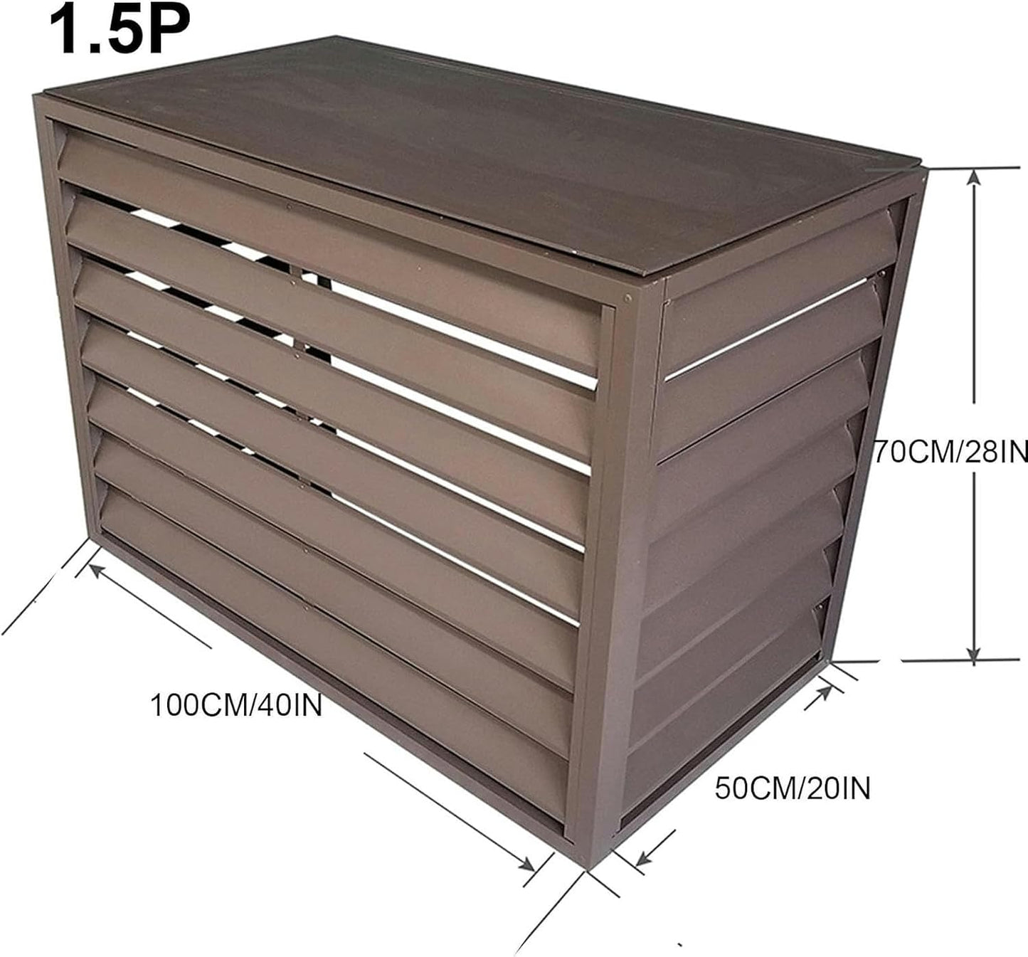 GENERIC Housse En Aluminium Pour Climatiseur Et Pompe à Chaleur Pour Unités Extérieures, Protection Contre Les Intempéries, S'adapte à La Plupart Des Systèmes Mini Split - Design Durable Et Léger