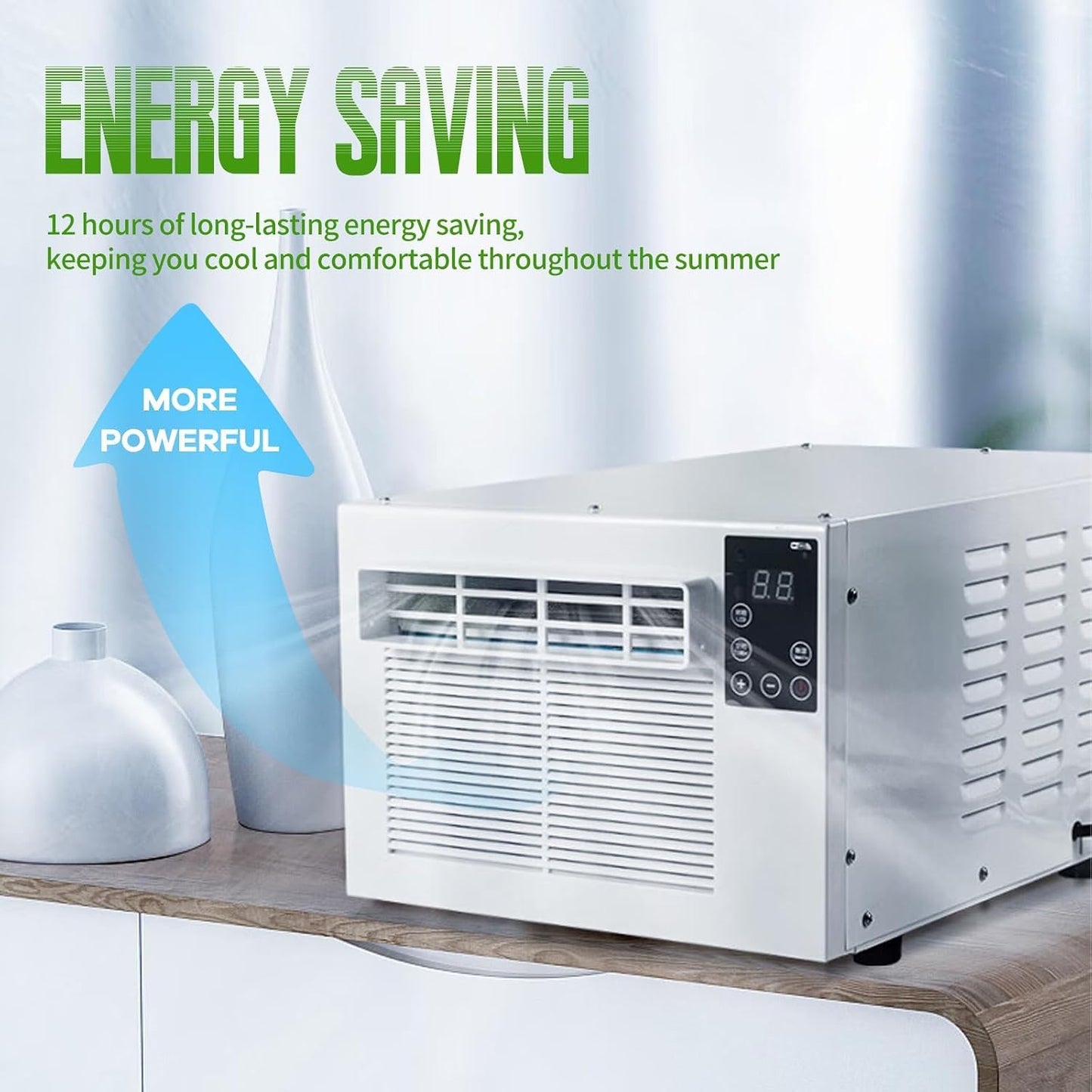  280W Portable AC Unit 1876 BTU Mini Refroidisseur Déshumidificateur Calme Ventilateur De Chevet Dortoir 5 M2 Économisation D'énergie Appareil De Climatisation Personnel