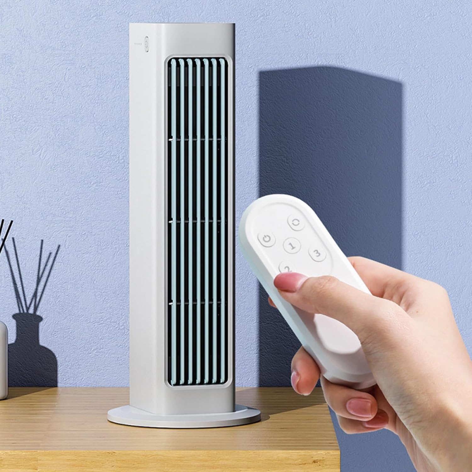  Ventilateur De Refroidisseur D'air Portable, 3000mAh Rechargeable Bureau Mini Ventilateur Avec Télécommande, Ultra Silencieux USB Dispositif De Refroidissement Pour Le Camping Extérieur De Bureau à Do