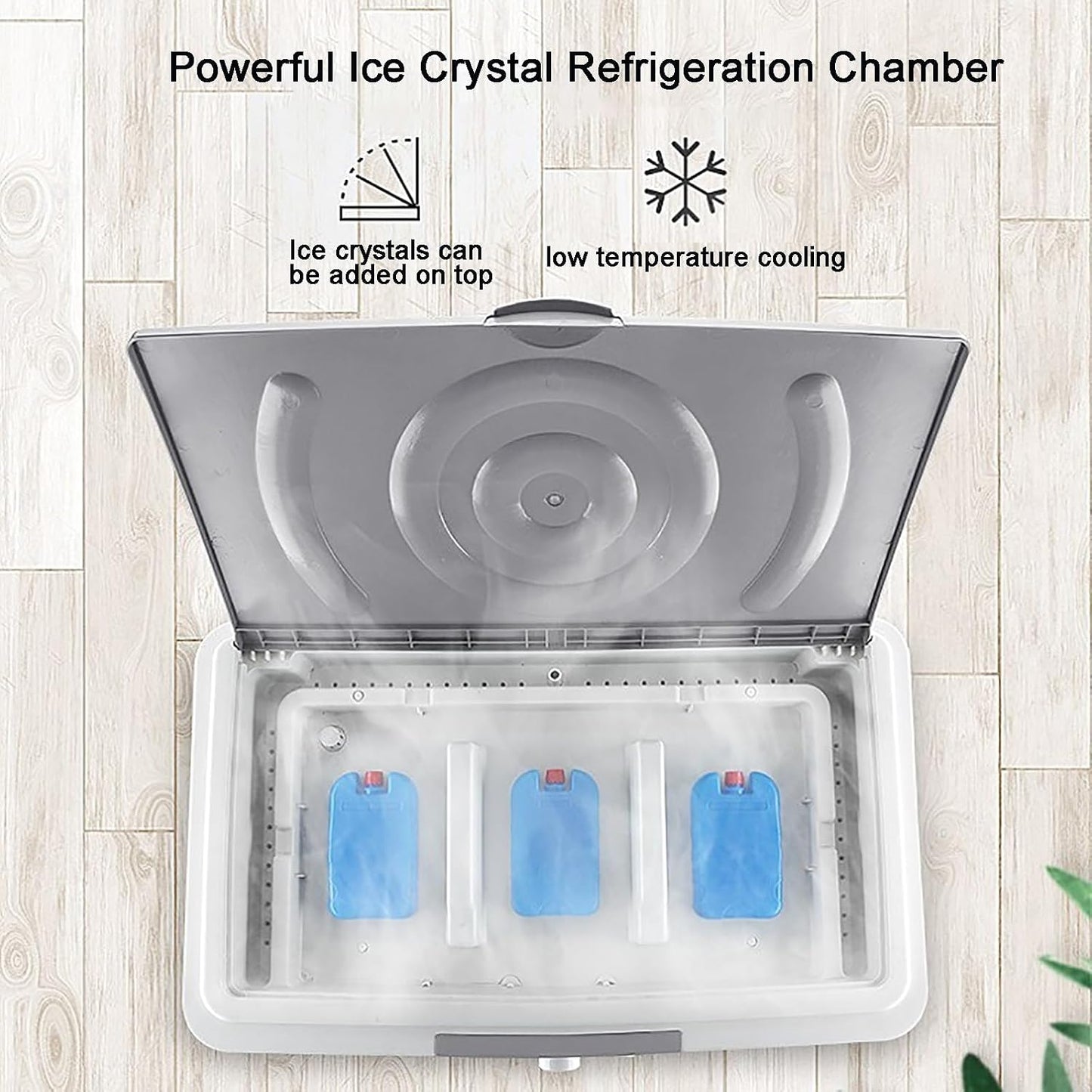 GENERIC Refroidisseur D'évaporation Portable 55L Réservoir 3 Vitesses Ventilateur Oscillant Rideau De Glace Humidifier Purificateur D'air Pour Le Bureau à Domicile Salon Garage 160W Dispositif De Refroidissem