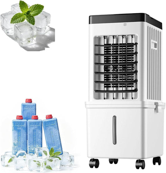  Climatiseur Mobile Sans Évacuation 12L 75W – Silencieux 40dB, 3 Modes (Normal/Naturel/Sommeil), Minuterie 7.5H, Réservoir Amovible & Télécommande – Idéal Pour Chambre, Bureau & Salon (Color-A)