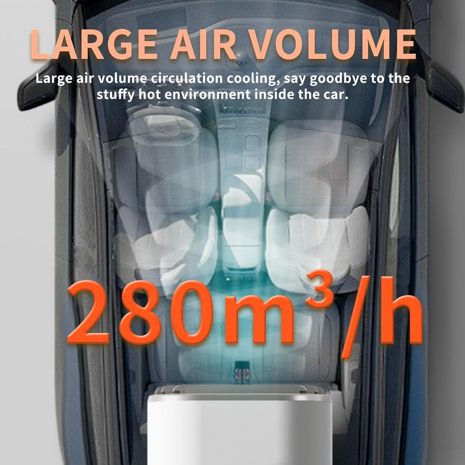 GENERIC Refroidisseur De Climatiseur Portable, 4100 BTU Refroidissement Rapide Et Déshumidificateur Pour Camping, Camping-car, Voiture, Camion, Camionnette, Pêche – Solution De Refroidissement Efficace De 420