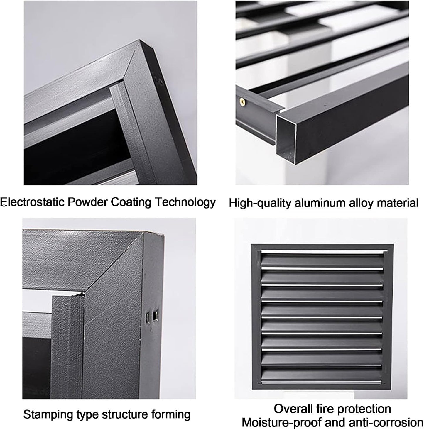 GENERIC Housse De Protection En Aluminium Pour Climatiseur Extérieur - Protection Contre Les Regards Indiscrets Pour Poubelle - Résistante Aux Intempéries - Convient Aux Unités Standard - Couleur Grise