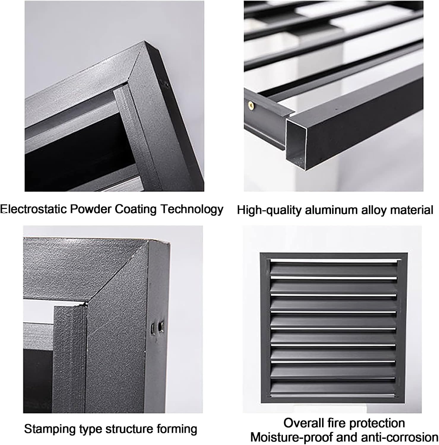 GENERIC Housse De Protection En Aluminium Pour Climatiseur Extérieur - Protection Contre Les Regards Indiscrets Pour Poubelle - Résistante Aux Intempéries - Convient Aux Unités Standard - Couleur Grise