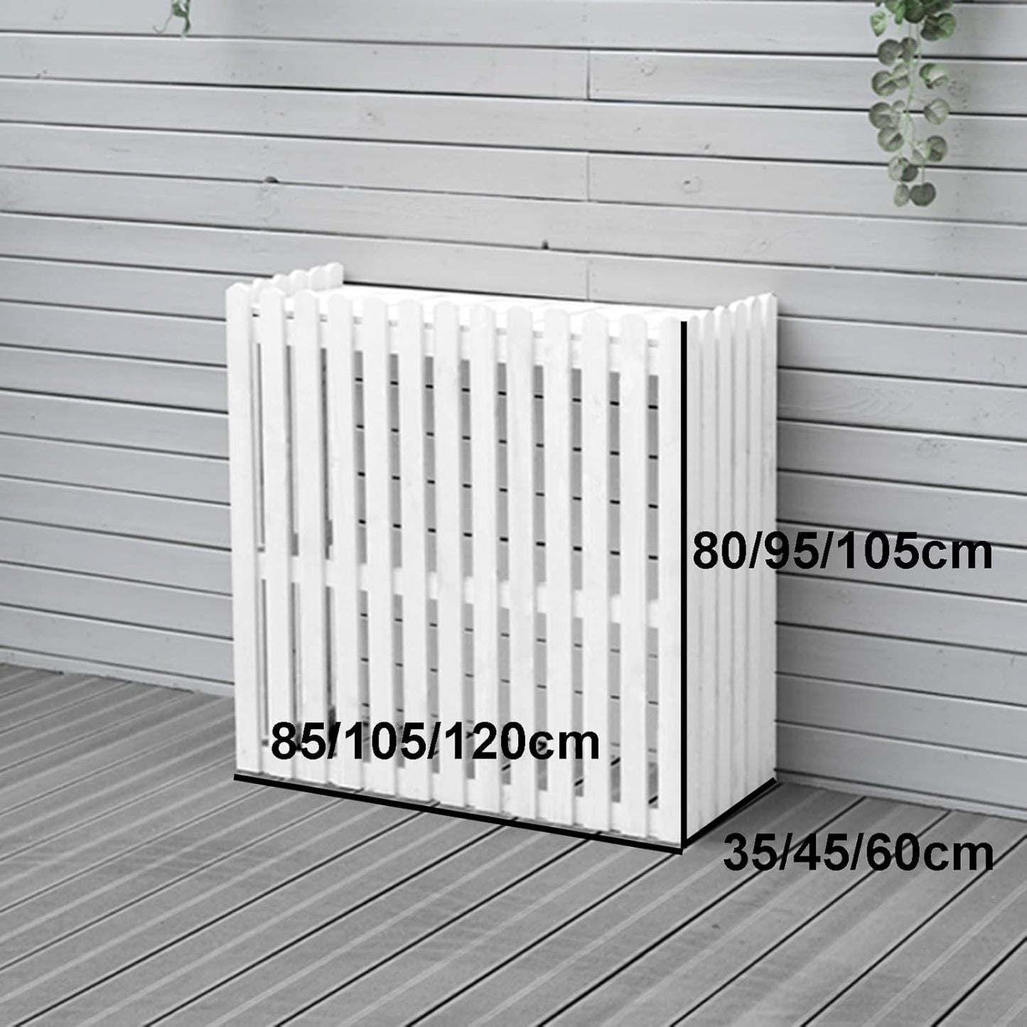  Clôture De Climatiseur Extérieur – Protection D'intimité Et De Stockage De Plantes – Écran Durable Résistant Aux Intempéries Pour Climatiseurs – 120 X 60 X 105 Cm – Solution De Décoration Et De