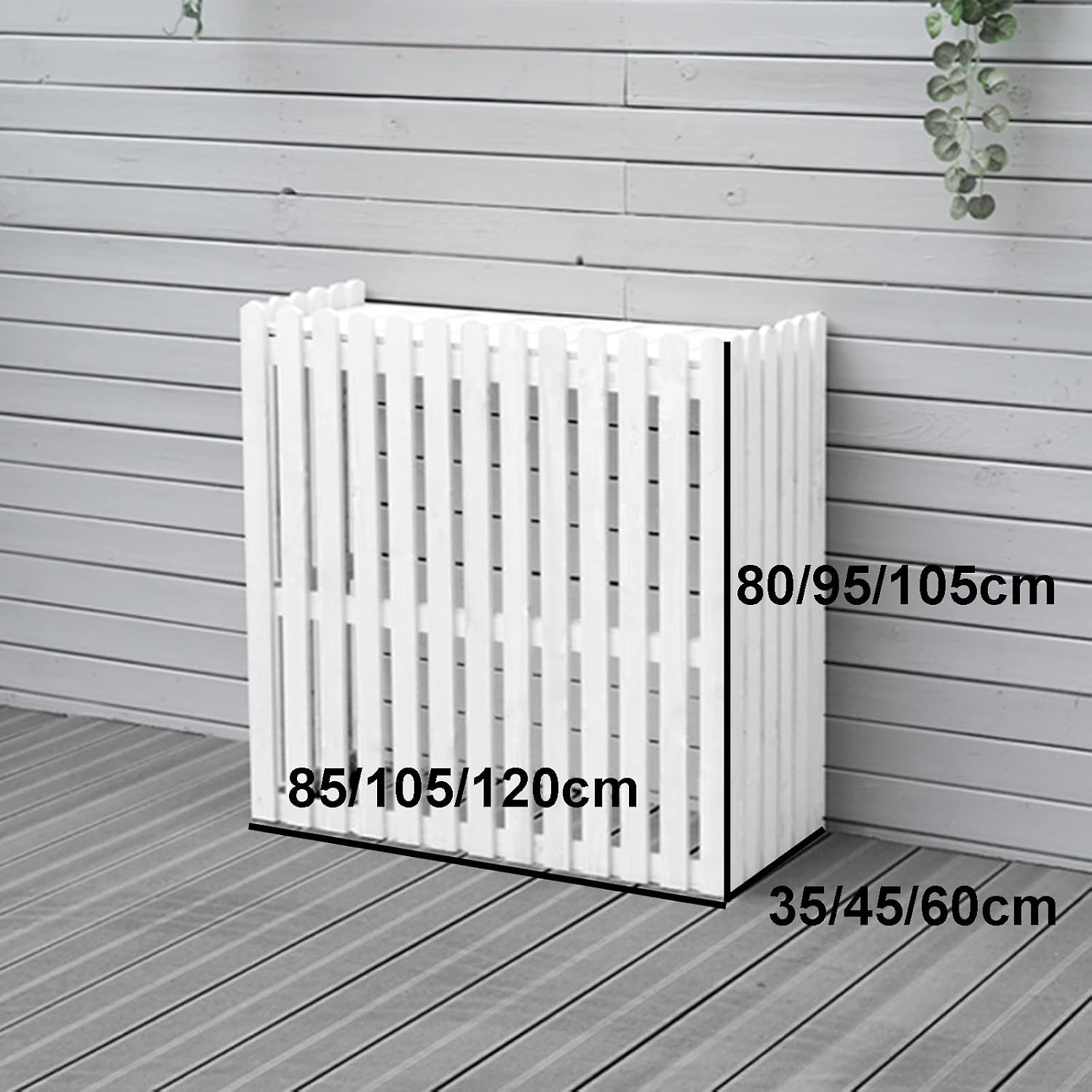  Clôture De Climatiseur Extérieur – Protection D'intimité Et De Stockage De Plantes – Écran Durable Résistant Aux Intempéries Pour Climatiseurs – 120 X 60 X 105 Cm – Solution De Décoration Et De