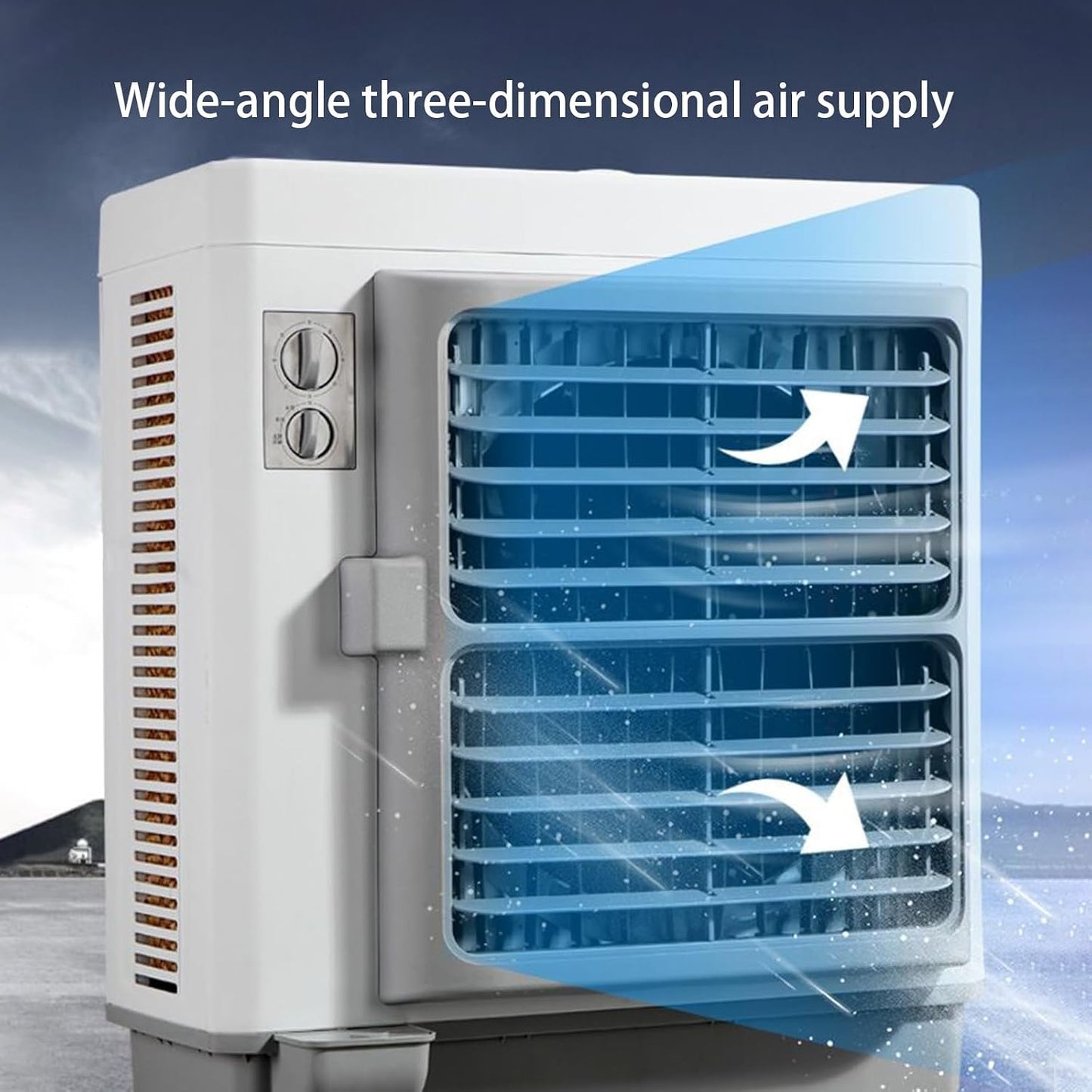 GENERIC Refroidisseur D'air Par évaporation Avec Oscillation à 90°, Grand Réservoir D'eau Et 3 Vitesses De Vent Pour L'intérieur Et L'extérieur, Idéal Pour Le Confort Dans Des Conditions Sèches