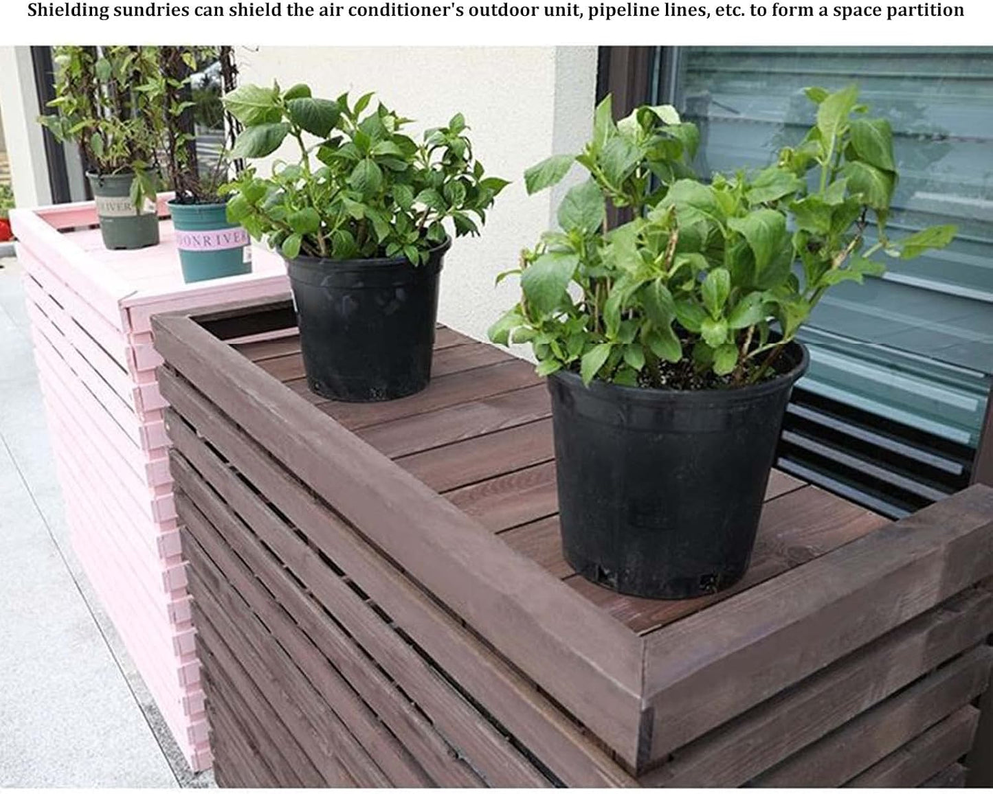 Ivholz Housse Pour Unité De Climatisation Extérieure – Volets Haute Résistance Aux Intempéries Pour Climatiseurs Centraux – Dissimulez élégamment Votre Unité De Climatisation Extérieure Avec Une