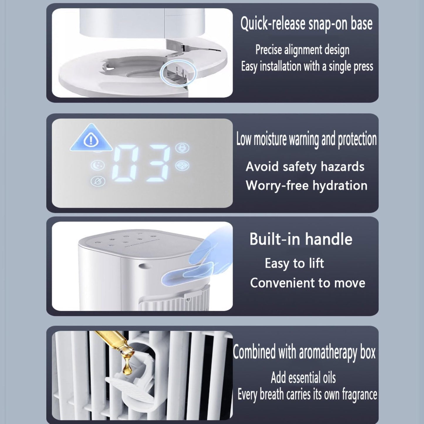 GENERIC Ventilateur De Refroidisseur D'air Portable Avec Réservoir 5L, 3 Vitesses, 12H Minuterie, 80 Oscillation.Refroidisseurs De Marais D'évaporation Silencieux Pour Chambre à Coucher, Bureau.Unité De Clima