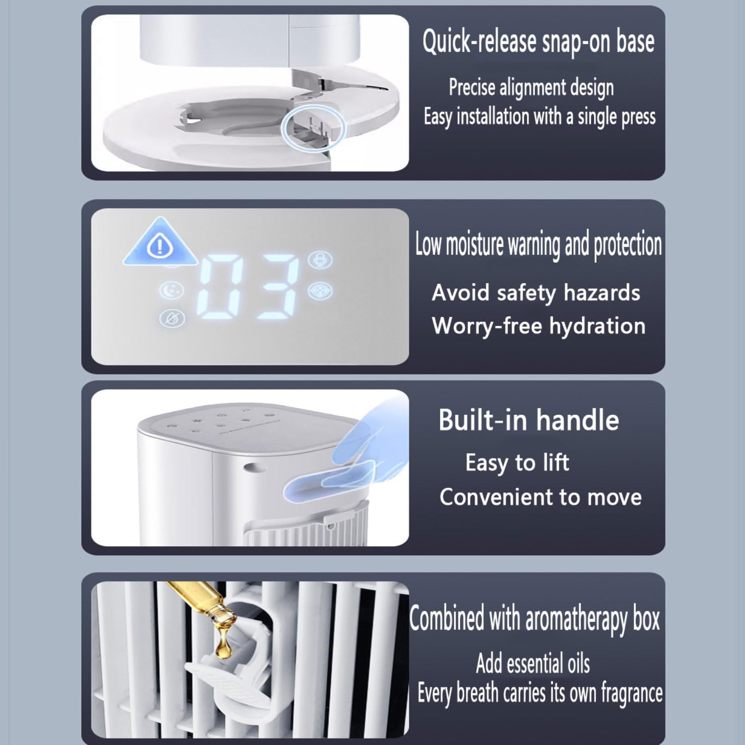 GENERIC Ventilateur De Refroidisseur D'air Portable Avec Réservoir 5L, 3 Vitesses, 12H Minuterie, 80 Oscillation.Refroidisseurs De Marais D'évaporation Silencieux Pour Chambre à Coucher, Bureau.Unité De Clima