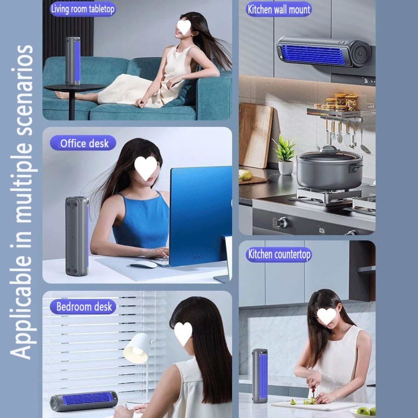 GENERIC Climatisation Portable Avec 3 Vitesses De Vent, Refroidisseur D'air, Aucune Installation Requise, Fonction De Charge USB, Portable, Petit Ventilateur, Refroidissement à L'air