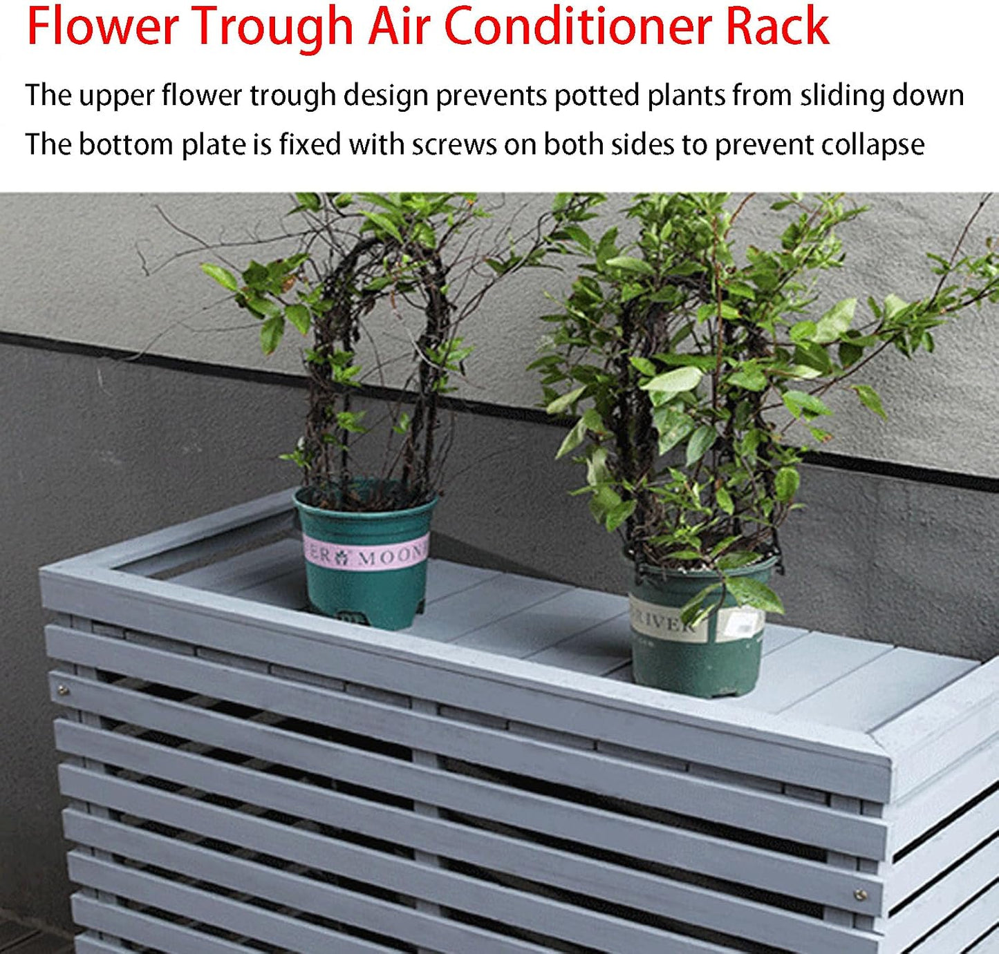  Housse En Bois Pour Climatiseur Extérieur - Protection Durable Avec écran D'intimité Caché - Résistant Aux Intempéries - Élégant Boîtier De Climatiseur Pour Une Utilisation En Extérieur