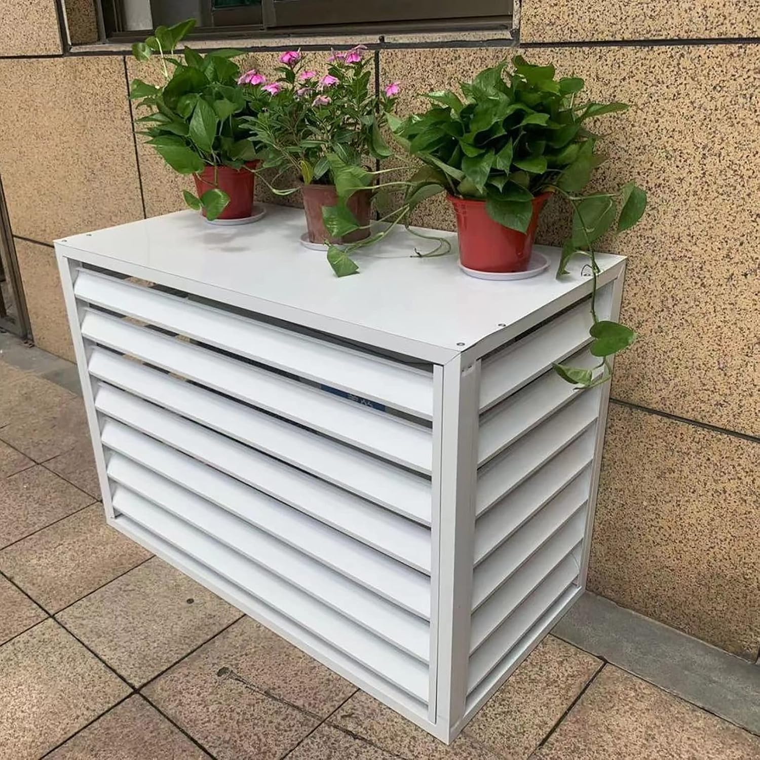  Housse De Climatiseur D'extérieur – Housse Antivol Toutes Saisons Et Clôture De Confidentialité – Protection Pour Climatiseurs Extérieurs