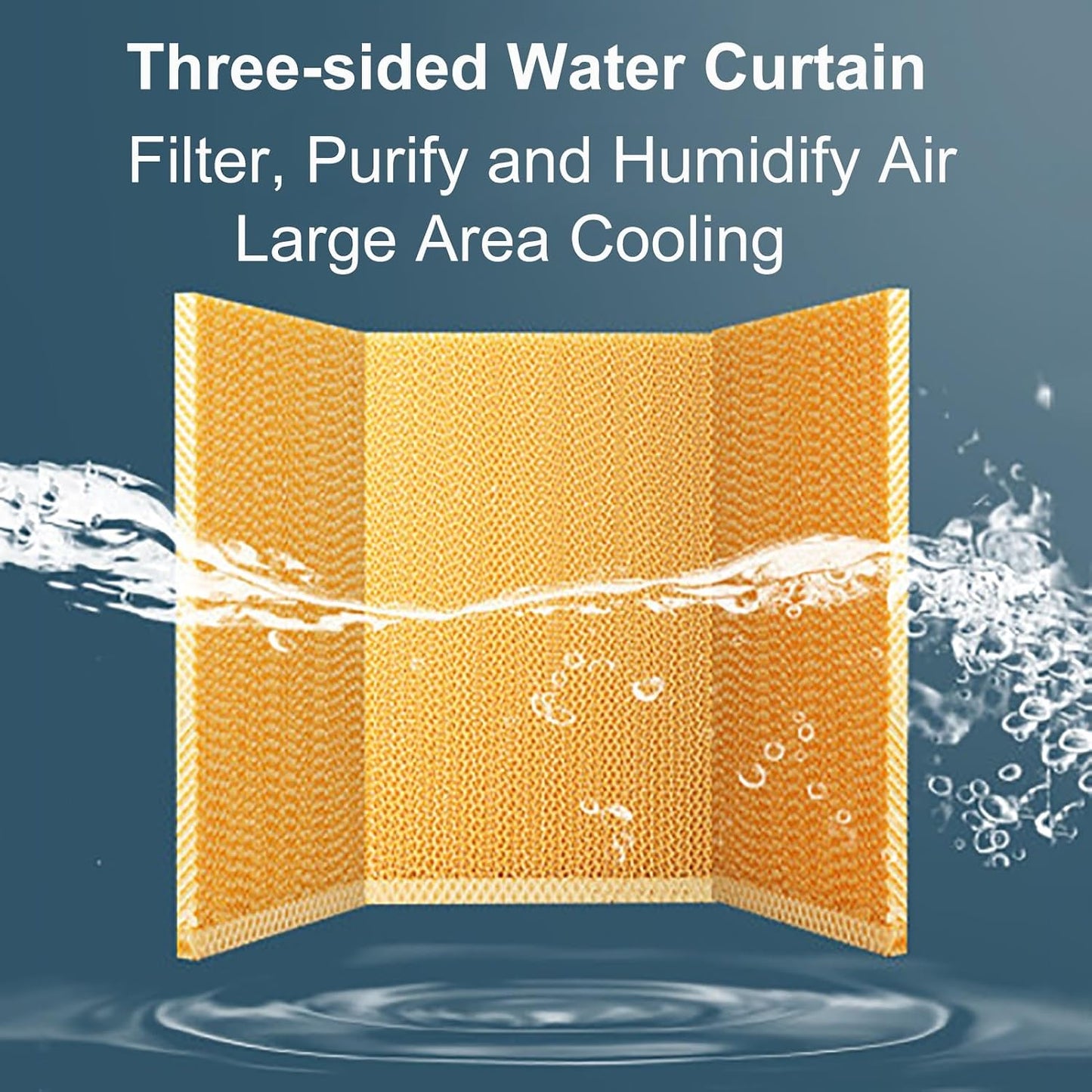 GENERIC Refroidisseur D'air Par évaporation Avec Réservoir D'eau De 60 L, Minuterie 12 H, 3 Réglages De Vitesse Pour Le Refroidissement à Domicile Et Au Bureau
