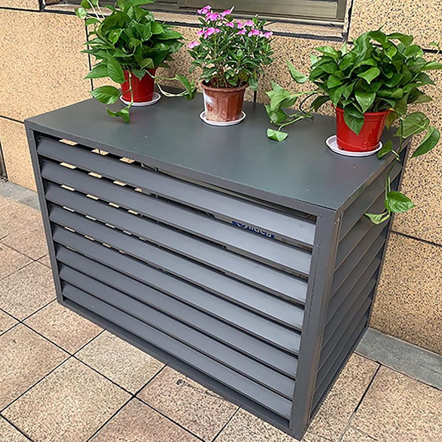  Housse De Protection Pour Climatiseur Extérieur – Clôture Antivol Toutes Saisons – Protection Pour Unités De Climatisation Extérieures