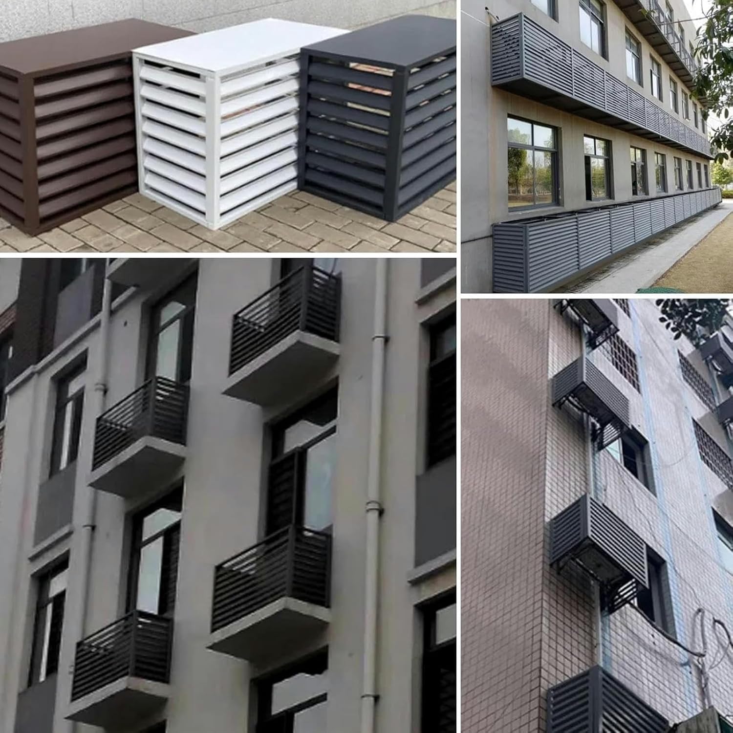  Housse Antivol Robuste En Aluminium Pour Climatiseur, Mini Climatiseur Extérieur, Réduction Du Bruit, Ion Résistant Aux Intempéries Pour Climatiseurs
