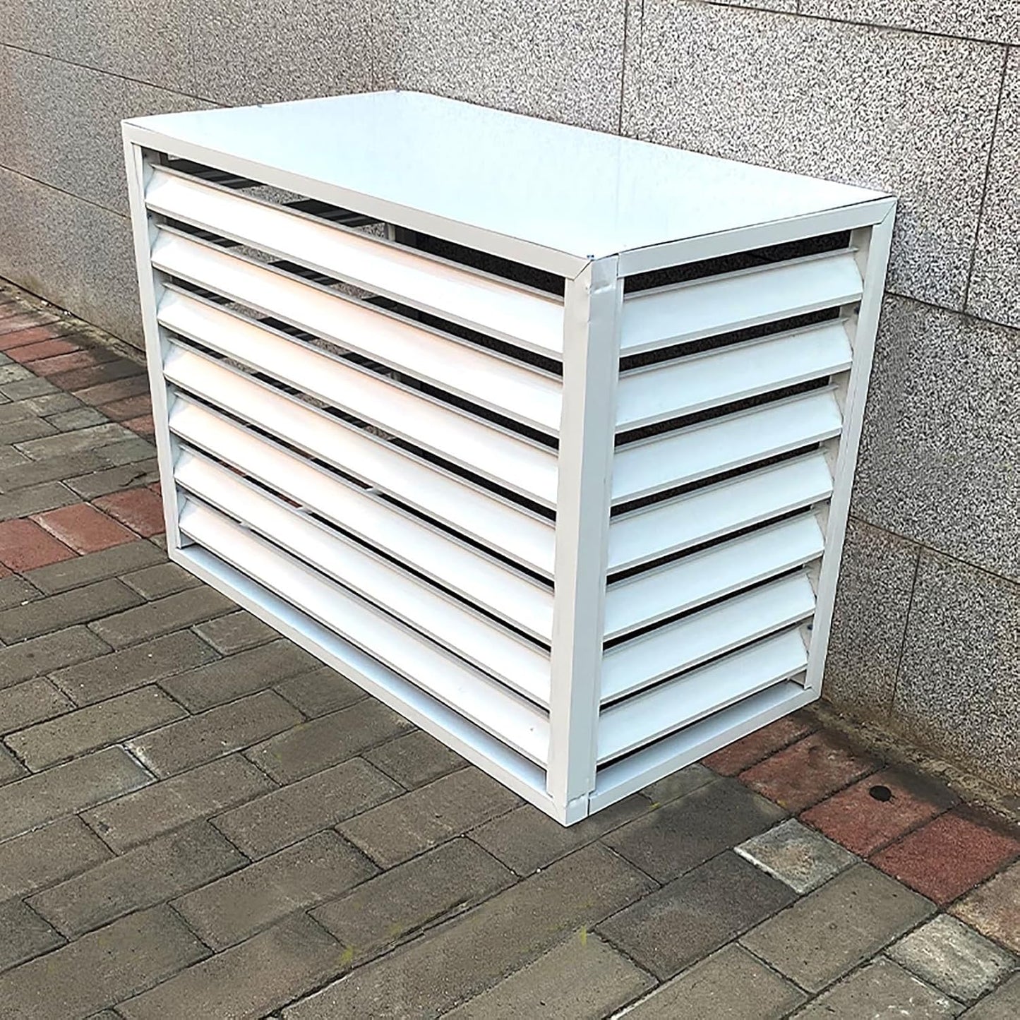 GENERIC Housse En Aluminium De Qualité Supérieure Pour Climatiseur – Protection De L'unité De Climatisation Extérieure – Clôture D'intimité Et Boîtier De Poubelle – Housse De Condensateur Résistante Aux