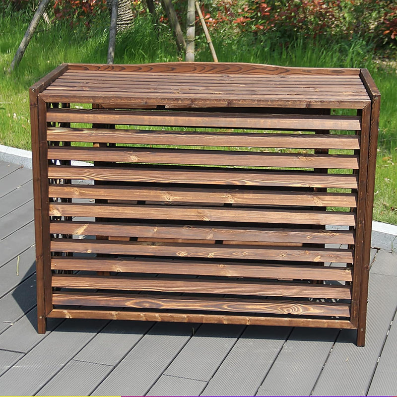  Housse De Protection Pour Climatiseur Extérieur – Clôture En Bois Et Support De Fleurs En Bois Massif Pour Climatisation Extérieure