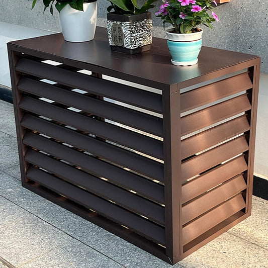  Housse De Protection Pour Mini-climatiseur Split En Aluminium Marron – Protection Plate Pour Pompe à Chaleur Extérieure Pour Usage Intérieur/extérieur, Matériau Résistant